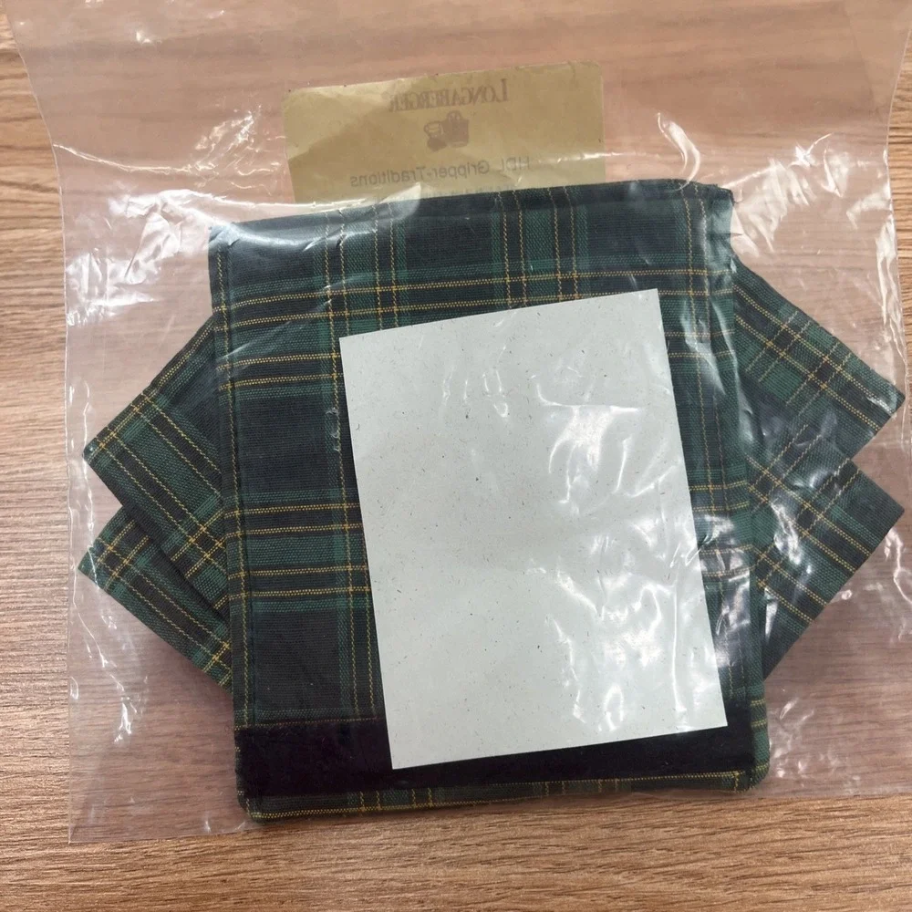 Longaberger Fabric Handle Gripper in Traditions Plaid 21923 NEW
